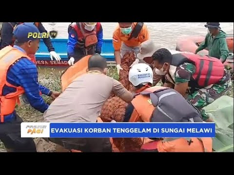 EVAKUASI KORBAN TENGGELAM DI SUNGAI MELAWI OLEH POLSEK PINOH