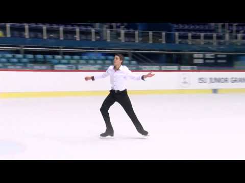 2015 ISU Junior Grand Prix - Zagreb Men Short Program Nicolas NADEAU CAN