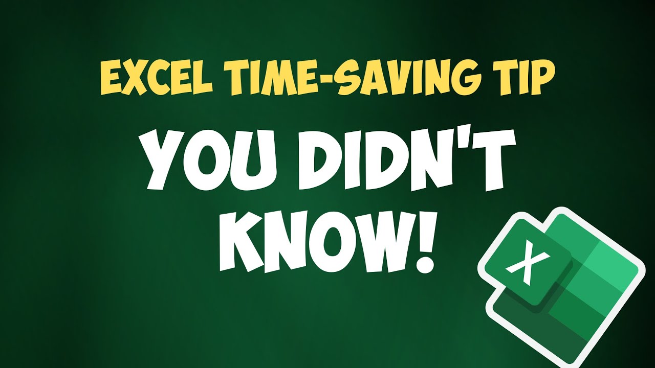 Excel time-saving tip you don't know #shorts