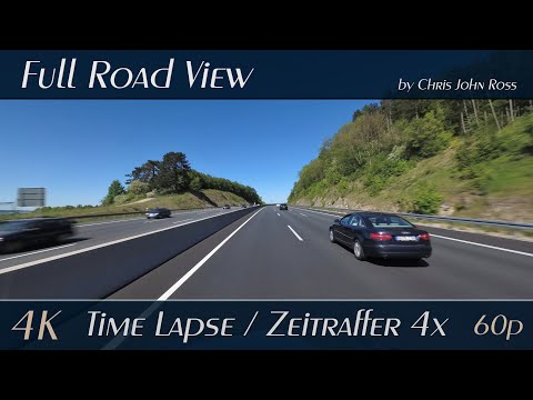 Autobahn (A7), Germany: Leineholz Ost - Bockenem - 4x Time Lapse (Zeitraffer) - 4K Ultra HD Video