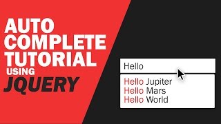 Download the video "JQuery Autocomplete Tutorial - From AJAX/PHP"
