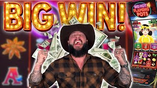 MOST EPIC WIN on the slot game that never lets us down! 🎰 Big Hot Flaming Pots!