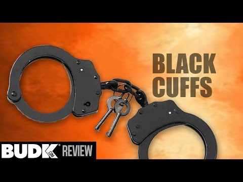 Police Handcuffs - Double Locking - Black Finish - BUDK.com