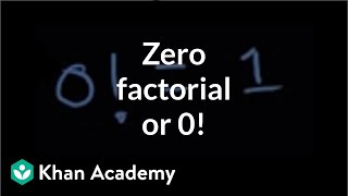 Zero Factorial Or  0!