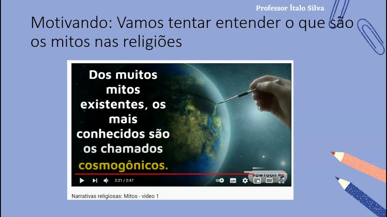 Ensino Religioso - Mitos nas tradições religiosas (EF05ER03) - correção 5º ano - 23-04-2021