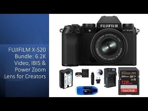 FUJIFILM X-S20 Bundle: 6.2K Video, IBIS & Power Zoom Lens for Creators