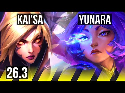 KAI'SA & Thresh vs YUNARA & Maokai (ADC) | 85K damage | KR Master | 26.3