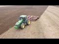 Cultivating with a Vaderstad Topdown and John Deere Tractor