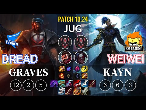 AF Dread Graves vs SN Weiwei Kayn Jungle - KR Patch 10.24