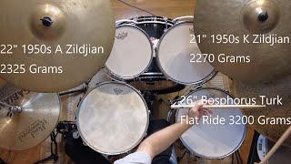 Three Great Contrasting Jazz Ride Cymbals- The View from the Top Series