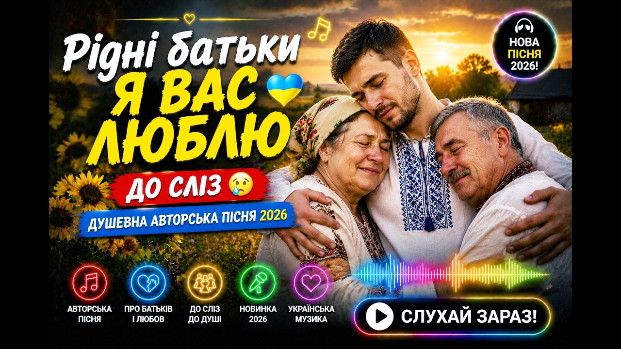 Рідні батьки я вас люблю — українська авторська пісня 2026