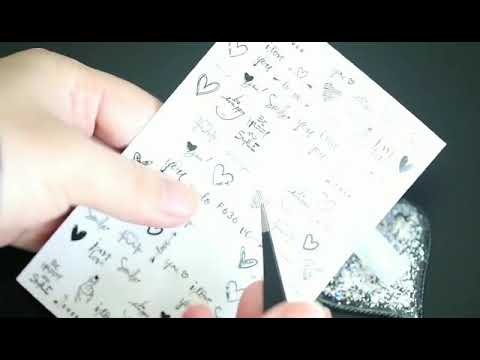 3D Nail Sticker Cool English Letter stickers for nail  Foil Love Heart Design Nails Accessories