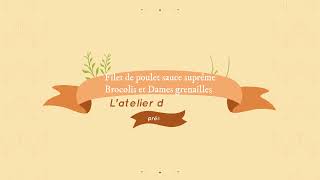 Filet de poulet sauce suprême, brocolis et dames grenailles