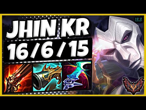 Jhin vs Ezreal ADC / KR Grandmaster / Patch 13.3 / Season 13 [ 16 / 6 / 15 ] ⭐