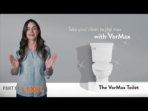 Astute VorMax Two-Piece 1.28 gpf/4.8 Lpf Chair Height Elongated Toilet less Seat // WHITE // YouTube Video