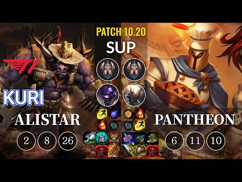 T1 Kuri Alistar vs Pantheon Sup - KR Patch 10.20