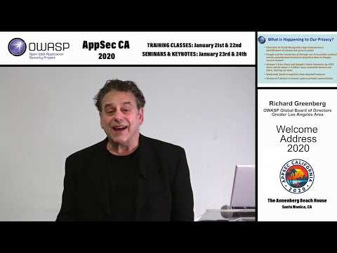 AppSecCali 2020 Thursday Welcome Address - Richard Greenberg