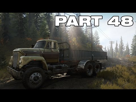 SnowRunner Gameplay Part 48 - Power Lines Contract