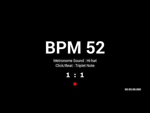 Metronome BPM 52 / Hi-hat / Triplet