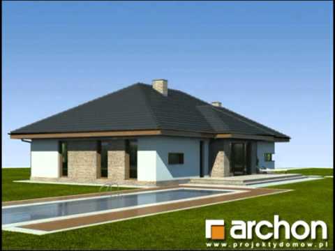 Dom w cyprysikach. ARCHON+ Projekty domów, www.archon.pl