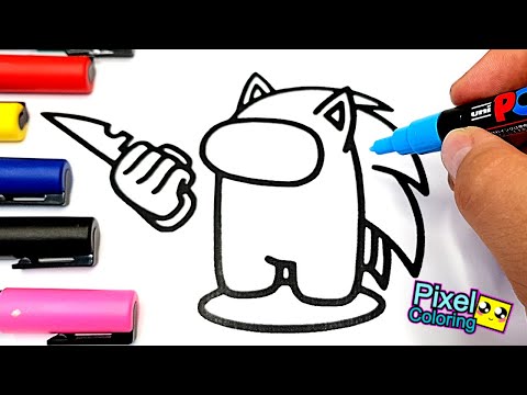 Sonic Among us imposters-  from Sonic 3 - Coloring Pages!!!Julius  & Zeus  - Invisible [NCS Release]