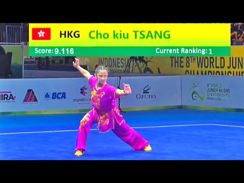 Cho Kiu Tsang 🇭🇰 9.11 score🥇Nanquan (Group B) girls, 8th World Junior Wushu Championship Indonesia