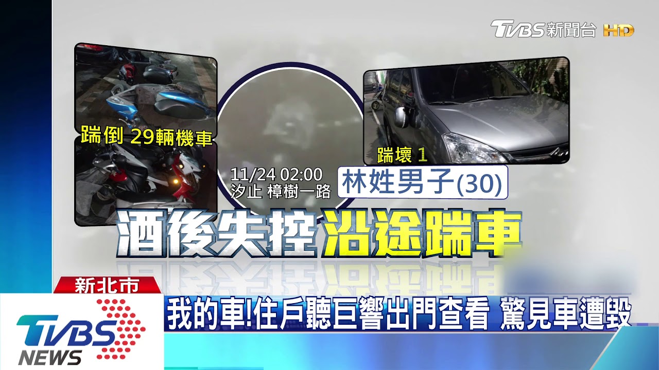 「我醉大!」喝茫男發瘋亂踹29機車 1汽車