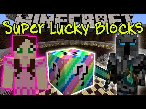 Minecraft: RAINBOW SUPER LUCKY BLOCK CHALLENGE GAMES - Lucky Block Mod - Modded Mini-Game