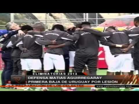 Matias Aguirregaray primera baja de Uruguay por lesión