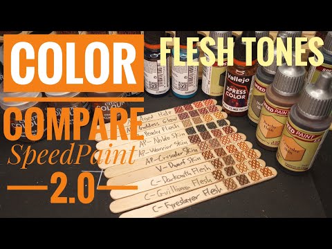 Color Compare: Flesh Tone SpeedPaint 2.0, Contrast, and Xpress Colors