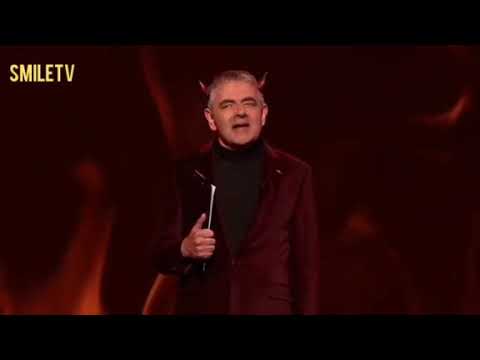 Rowan Atkinson. The devil. Stand up. Try not to laugh.