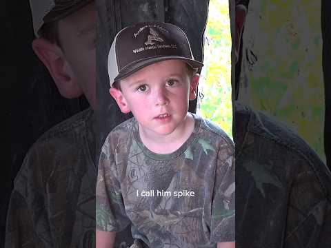 Kid’s First Hunt Ever With Dad, Big Spike Dreams! #hunting #deerhunting