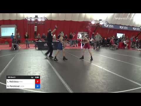 41 Kg Rr Rnd 3 - Lincoln Robideau, Pinnacle Wrestling Club Vs Alexander Penzkover, LaCrosse Area W