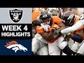 Raiders vs. Broncos | NFL Week 4 Game Highlights
