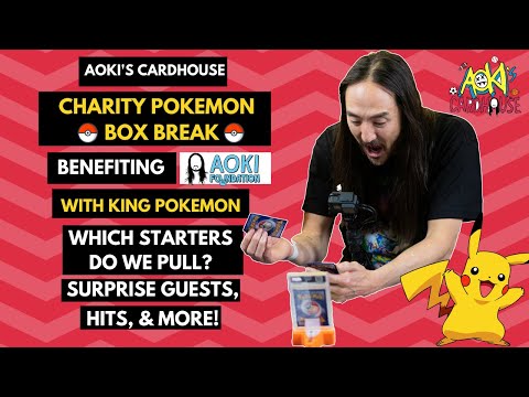 Celebrity Pokemon Charity Box Break - Aoki's Cardhouse - Benefiting Aoki Foundation