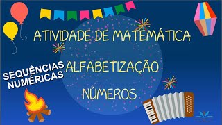 Atividades De Alfabetização Matemática Sequencia Numerica
