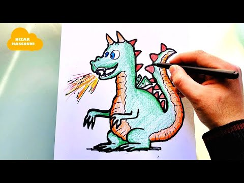 Comment dessiner un dragon qui crache du feu