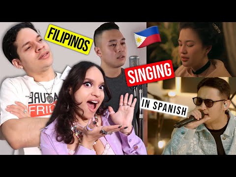 LATINOS react to FILIPINOS singing in PERFECT SPANISH...