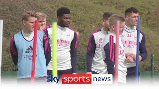 Thomas Partey returns from injury to join Arsenal training