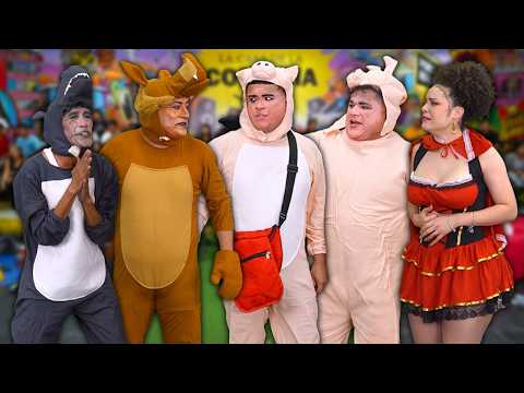 Los 3 chanchitos y Caperucita se enfrentan al lobo feroz | La Casa de la Comedia