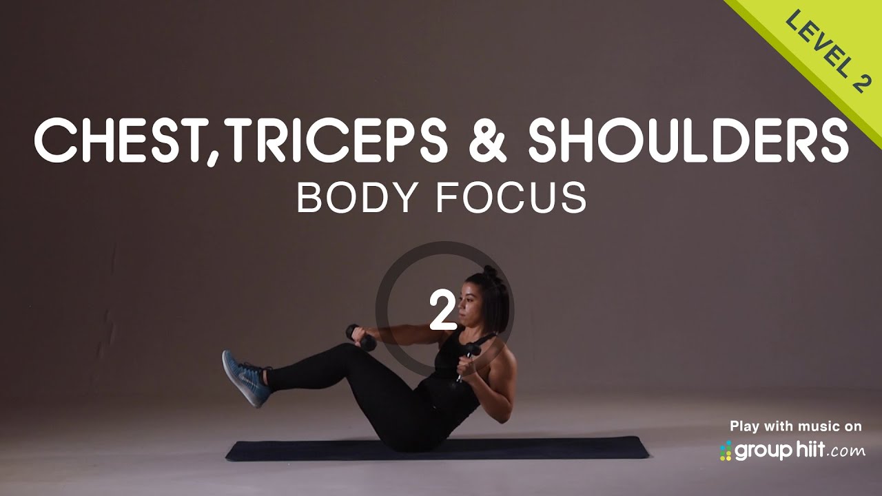 10 min Chest, Shoulders and Triceps Workout - 30s/20s Intervals
