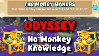 BTD6 Odyssey | No Monkey Knowledge Guide | Hard Mode Tutorial | The Money Makers