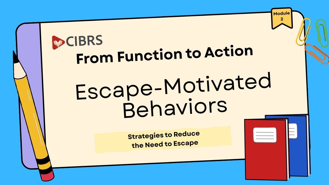 Escape-Motivated Behaviors -2-Strategies to Reduce the Need to Escape