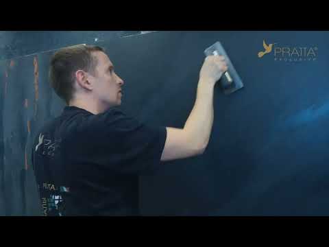 Marmorino Carrara -  black slate with polished effect technique of application