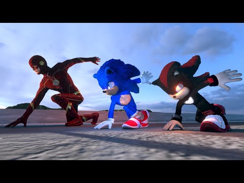 Sonic vs Flash vs Shadow Race Full Movie Animated Part 1 2 3 4 to 7 Who is Faster Sonic The Hedgehog