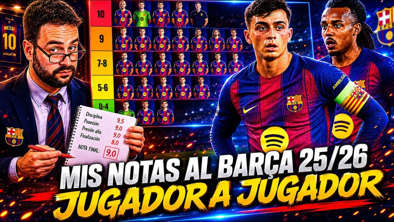 Mis NOTAS FINALES al BARÇA 2025/26 ¡JUGADOR a JUGADOR!