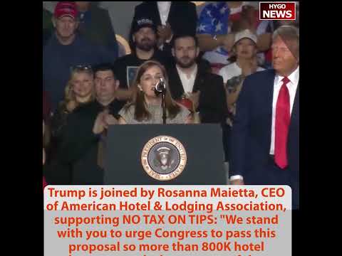 TRUMP: greatest honor to serve not once, but twice or 3 or 4 times, WIN WIN WIN!; NO TAX ON TIPS