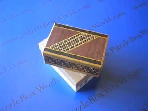 5 Sun 7 Step Traditional Style Japanese Puzzle Box by Yoshiyuki Ninomiya - RARE!
