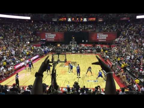 2016 NBA Summer League Lakers vs 76ers D'Angelo Russell game winning three sinks Sixers 7/9/2016