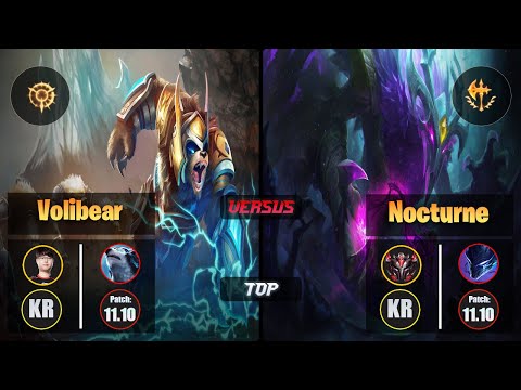 Sword VOLIBEAR (Top) [Press the Attack] VS NOCTURNE - Grandmaster KR Patch 11.10